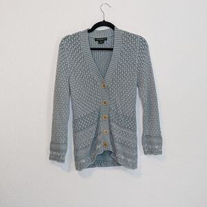 ✨3/$25 Eddie Bauer Light Blue Knit Cardigan size Small
